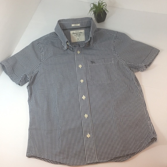 💙🔥ABERCROMBIE&FITCH SHORT-SLEEVE BUTTON-UP SHIRT - Picture 5 of 16